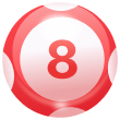 Red Lottery Ball Number 8 - Symbol of Luck and Fortune